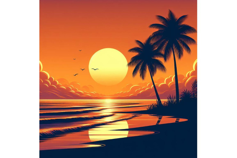 8-sunset-on-the-beach-silhouette-bundle