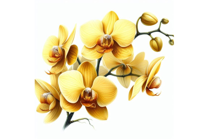 8-yellow-orchid-isolated-on-white-bundle