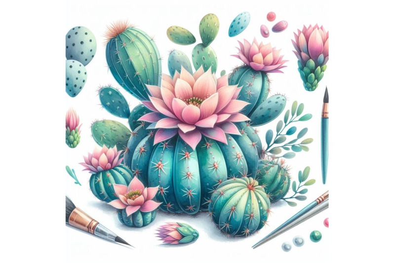8-cactus-hand-paint-wat-bundle