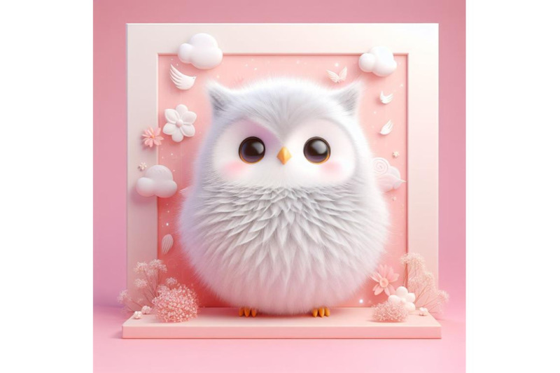 8-cute-fluffy-white-owl-pink-bac-bundle