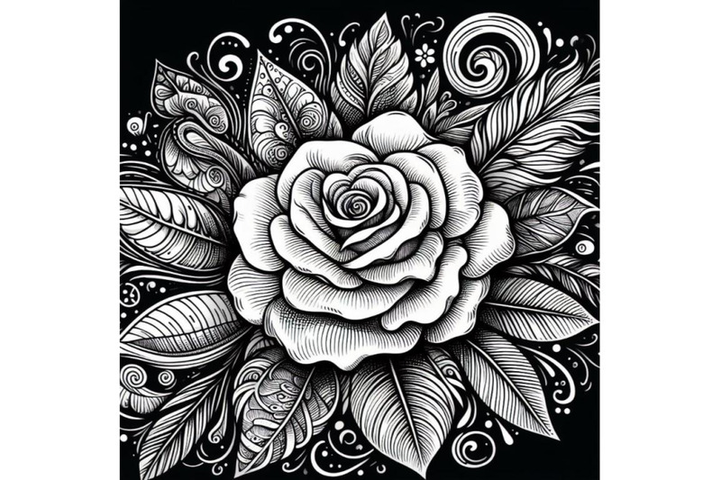 8-artistic-doodle-white-rose-han-bundle