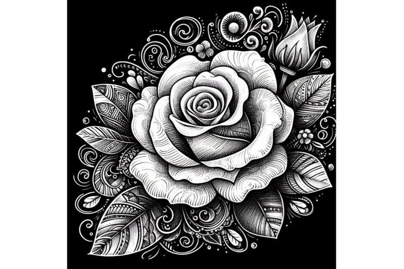 8-artistic-doodle-white-rose-han-bundle