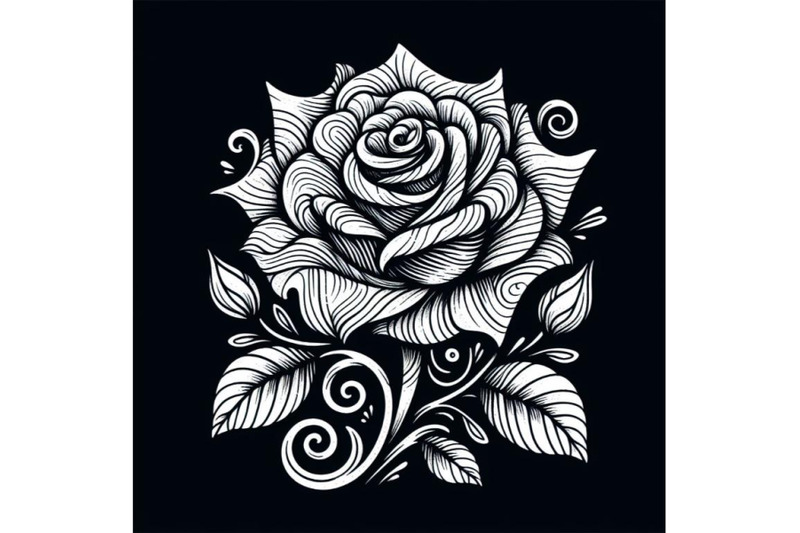 8-artistic-doodle-white-rose-han-bundle