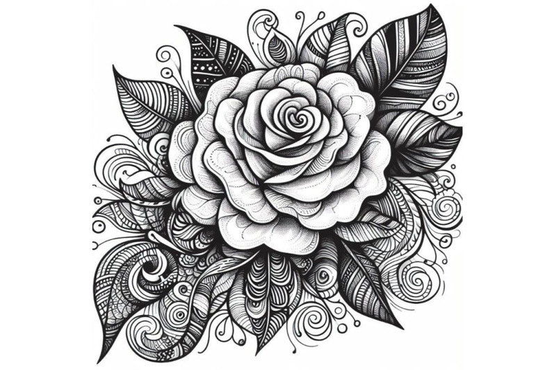 8-artistic-doodle-white-rose-han-bundle