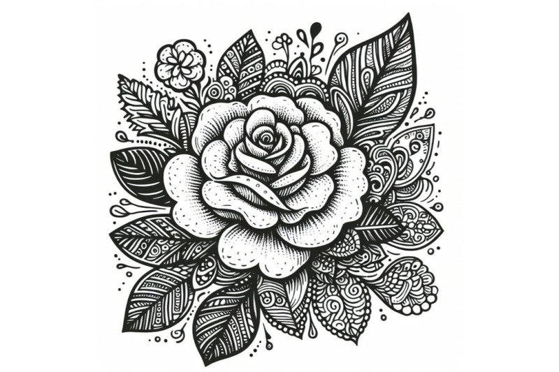 8-artistic-doodle-white-rose-han-bundle