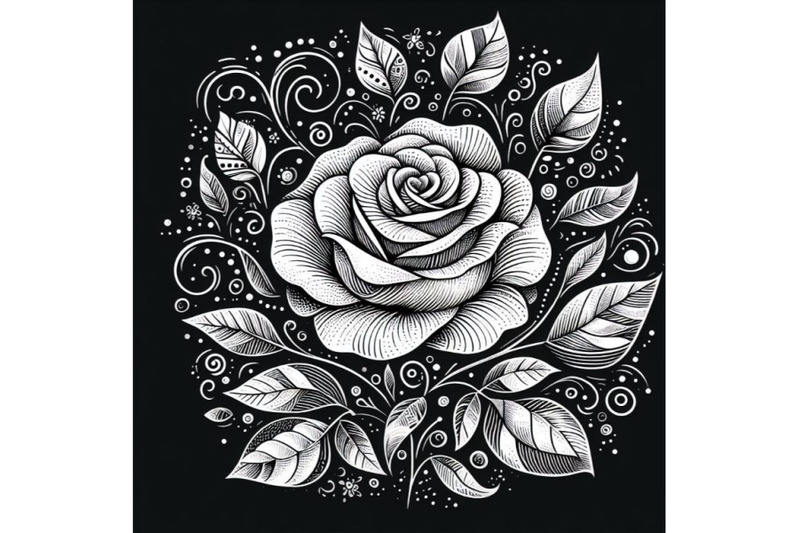 8-artistic-doodle-white-rose-han-bundle