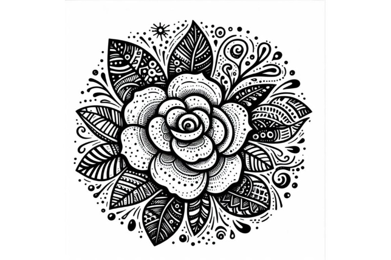 8-artistic-doodle-white-rose-han-bundle