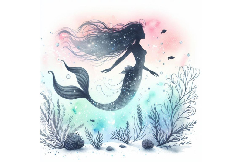 8-watercolor-mermaid-sil-bundle