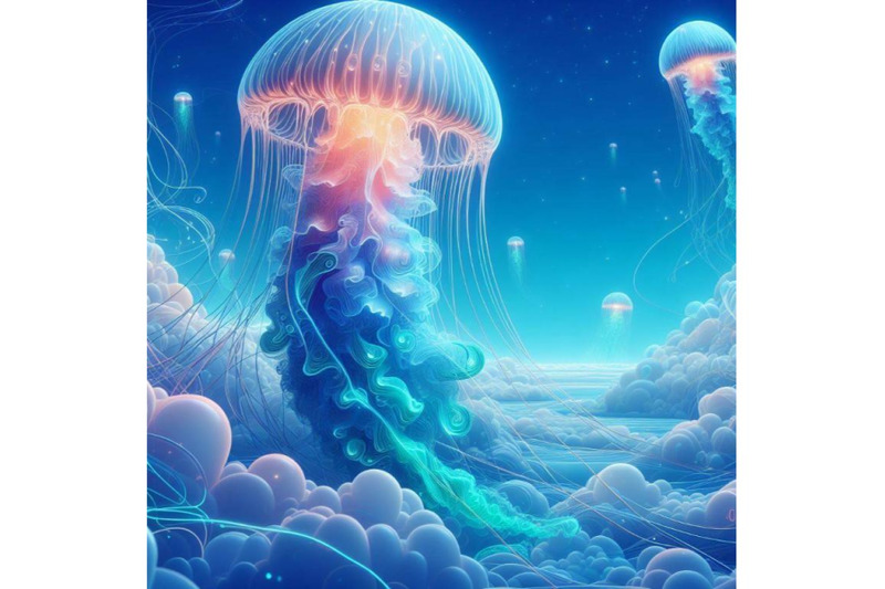 8-fantasy-jellyfish-against-blue-bundle