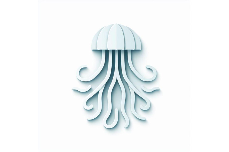 8-paper-cut-jellyfish-icon-isolat-bundle