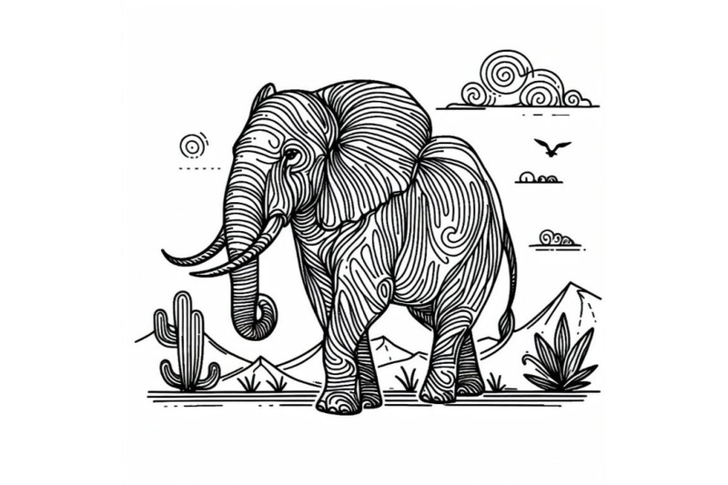 8-hand-drawn-elephant-icon-one-l-bundle