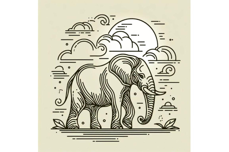 8-hand-drawn-elephant-icon-one-l-bundle