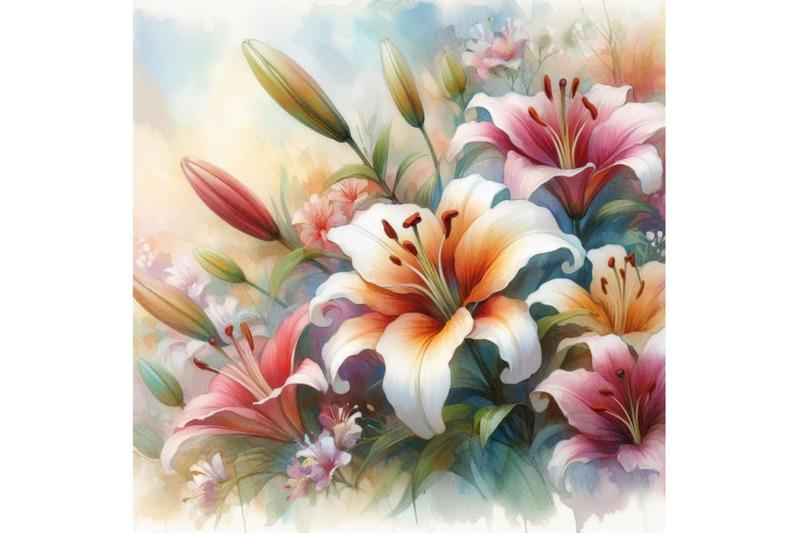 8-watercolour-lily-flowers-impressset