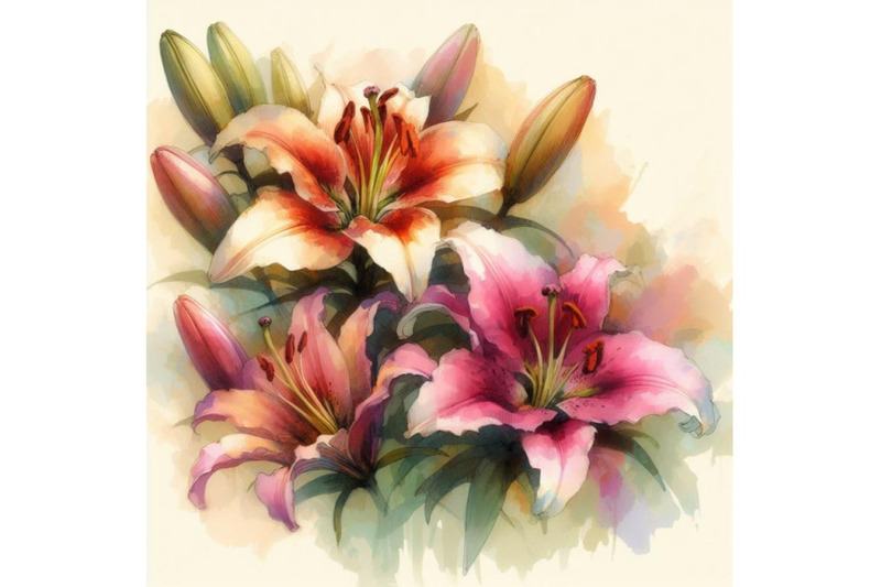 8-watercolour-lily-flowers-impressset