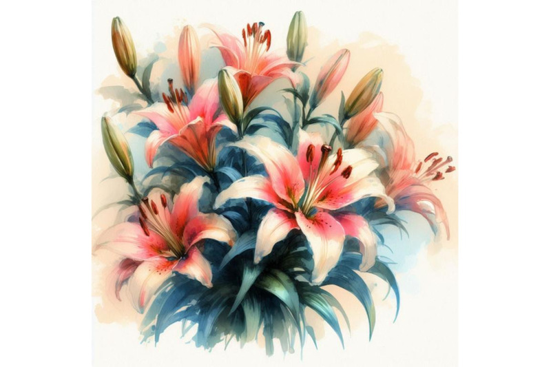 8-watercolour-lily-flowers-impressset