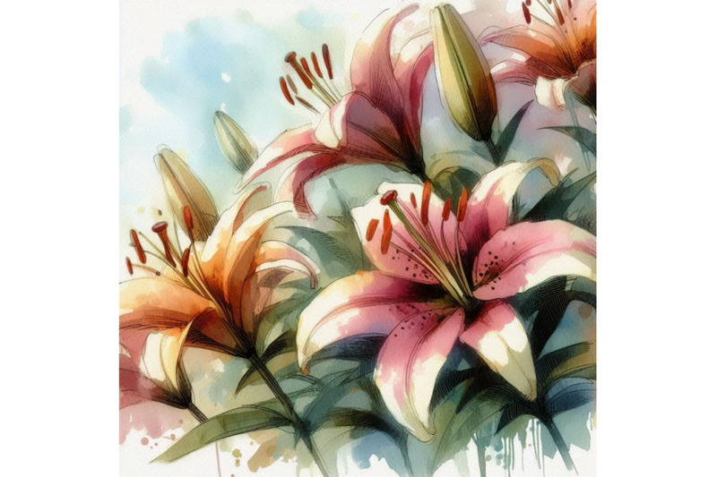 8-watercolour-lily-flowers-impressset