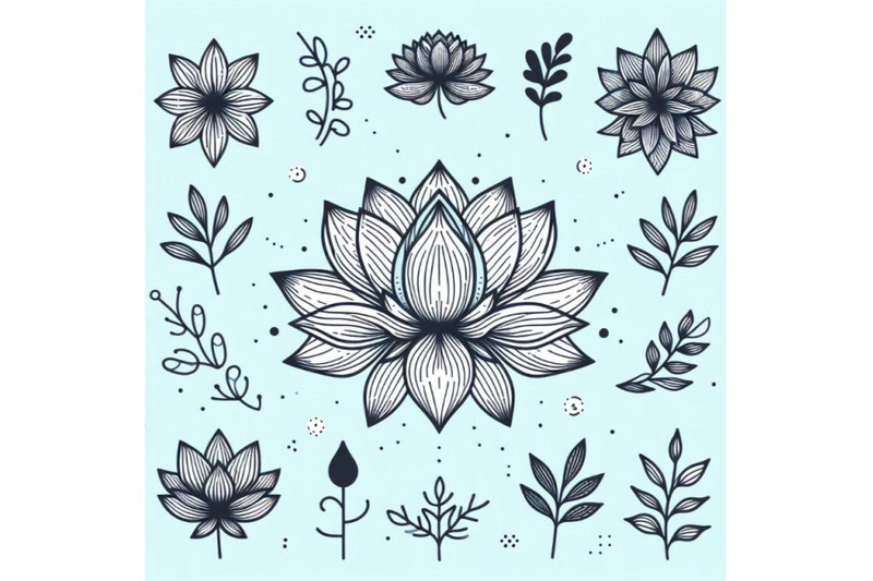 8-trendy-lotus-line-art-vectorbundle