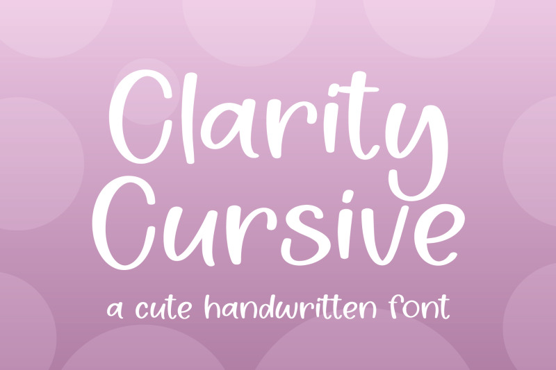clarity-cursive-a-cute-handwritten-font