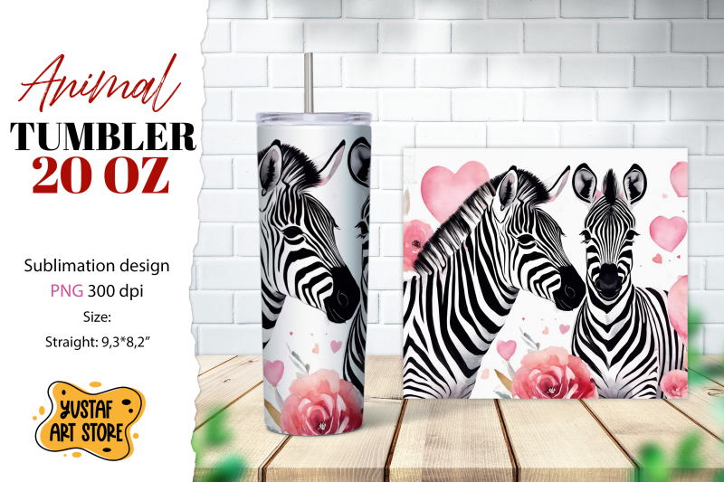 animal-tumbler-sublimation-mom-and-baby-zebra-tumbler-wrap