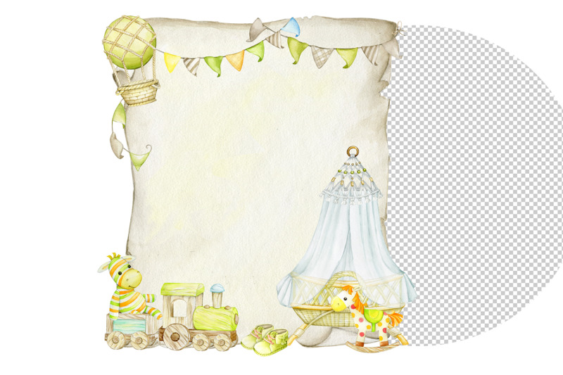 eco-toys-clipart-boho-baby-birthday-invitation-watercolor-clipart-kid-039