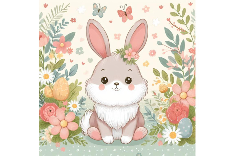 8-cute-bunny-in-floral-back-bundle