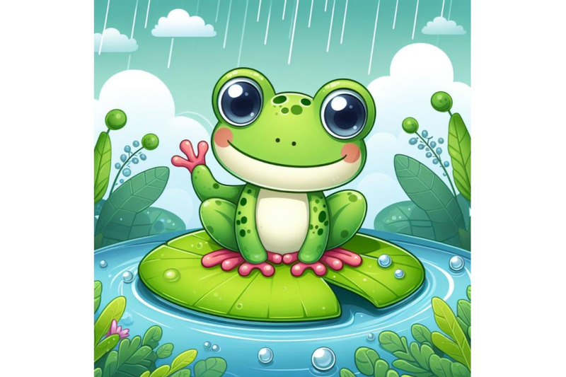 8-cute-frog-setting-on-a-wate-bundle