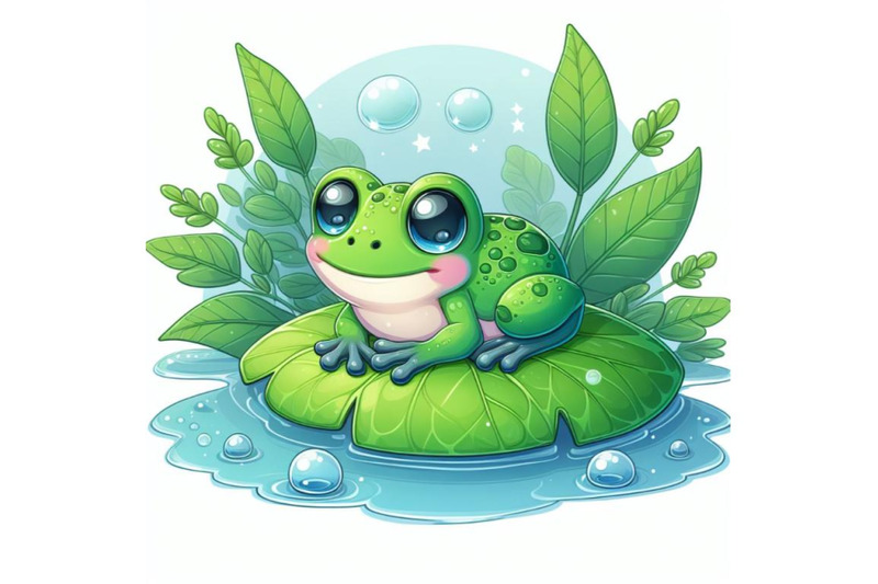 8-cute-frog-setting-on-a-wate-bundle