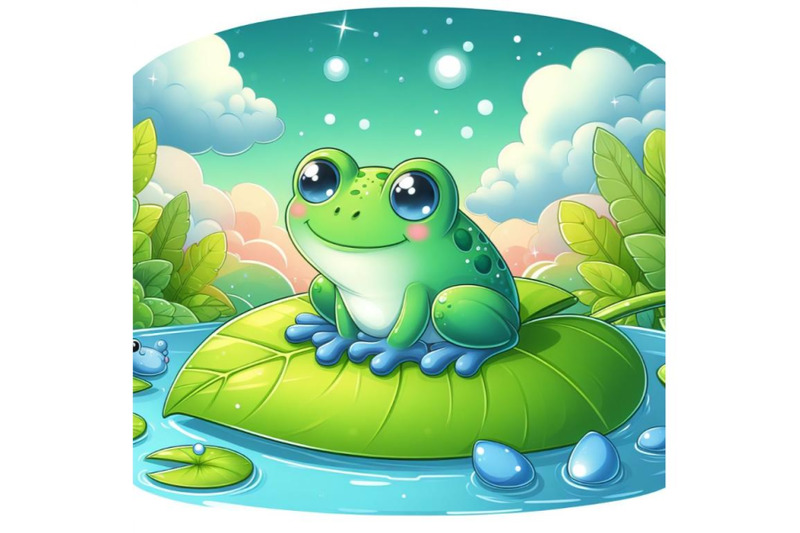 8-cute-frog-setting-on-a-wate-bundle