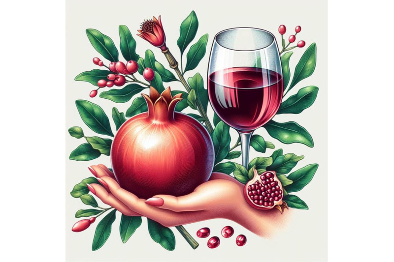 8-glass-of-wine-in-hand-pomegran-bundle