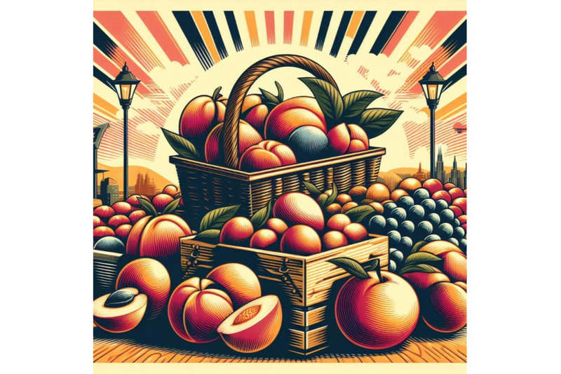 8-abstract-peach-fruit-market-ret-bundle