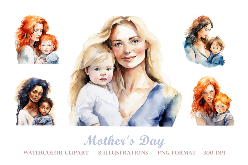 mother-039-s-day-watercolor-clipart-mom-and-child