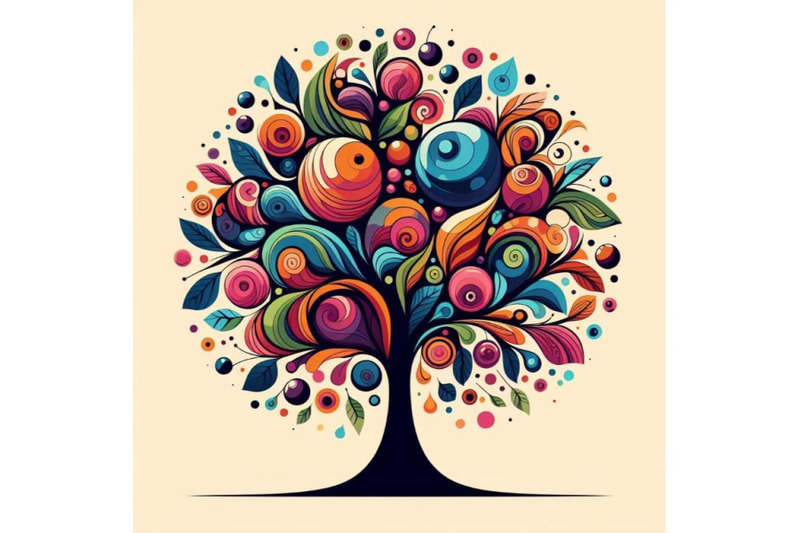 8-tree-silhouette-with-colorful-a-bundle