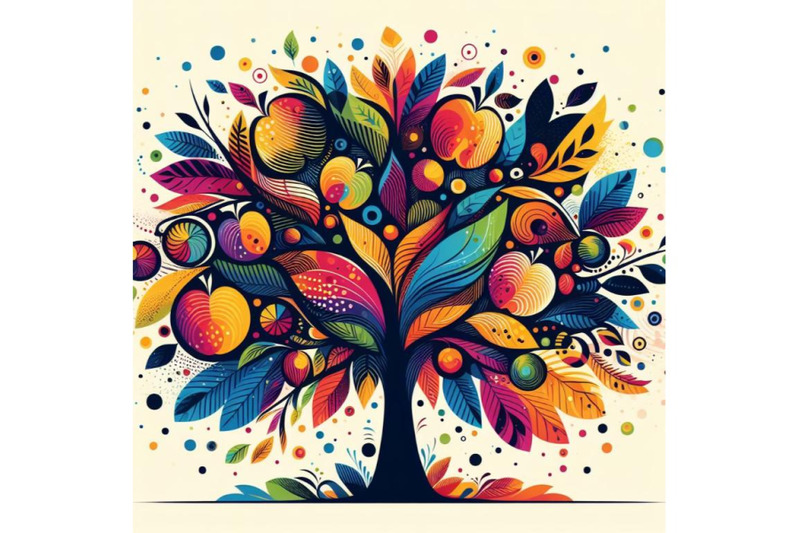8-tree-silhouette-with-colorful-a-bundle