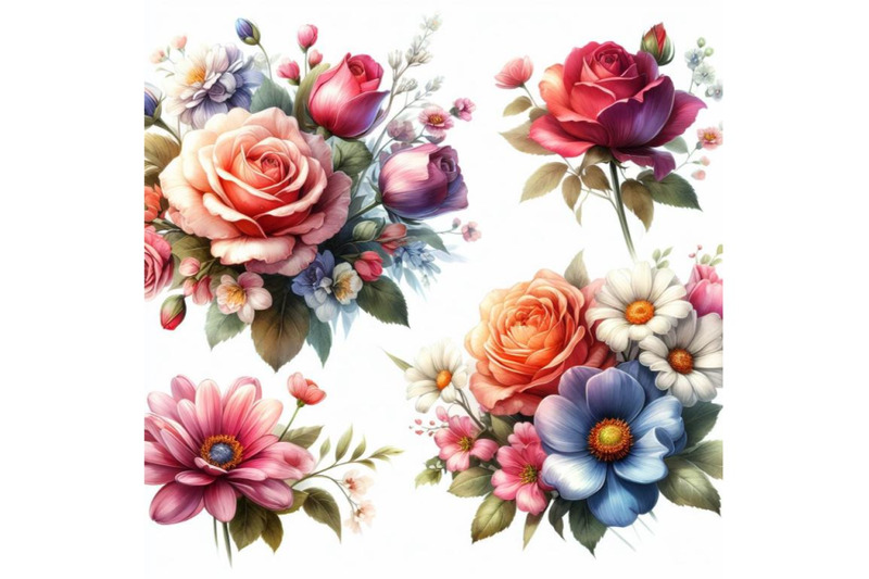 8-flowers-in-watercolor-paintings-set