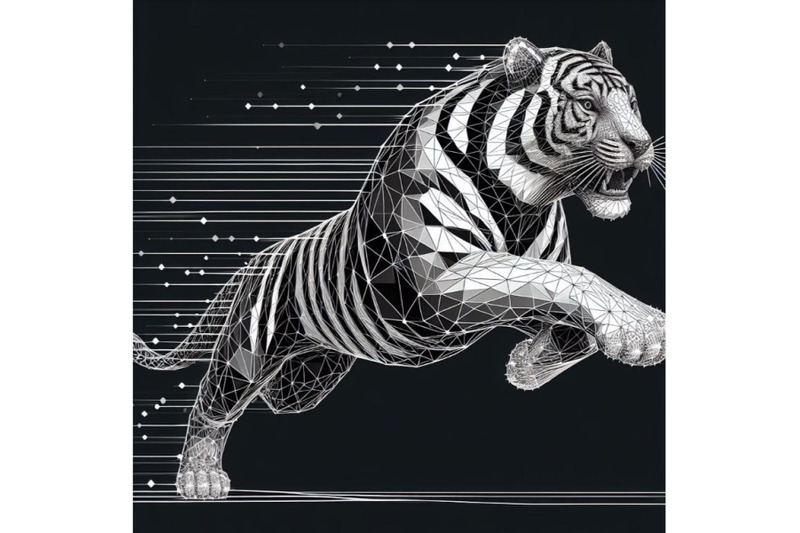 8-geometric-running-tiger-plygona-bundle