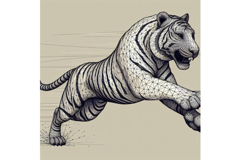 8-geometric-running-tiger-plygona-bundle