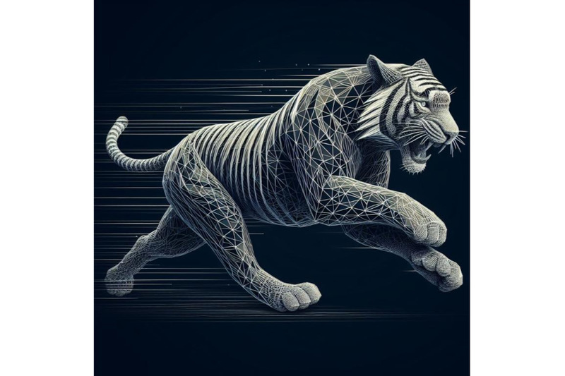 8-geometric-running-tiger-plygona-bundle