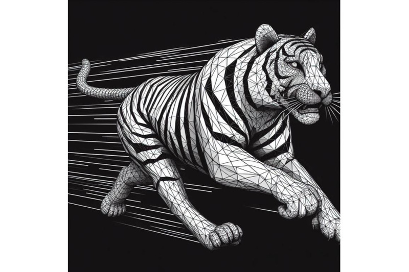 8-geometric-running-tiger-plygona-bundle