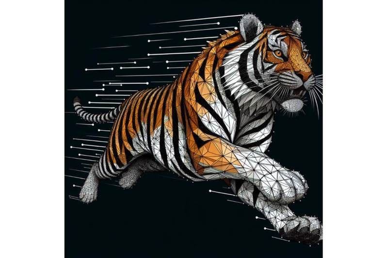 8-geometric-running-tiger-plygona-bundle