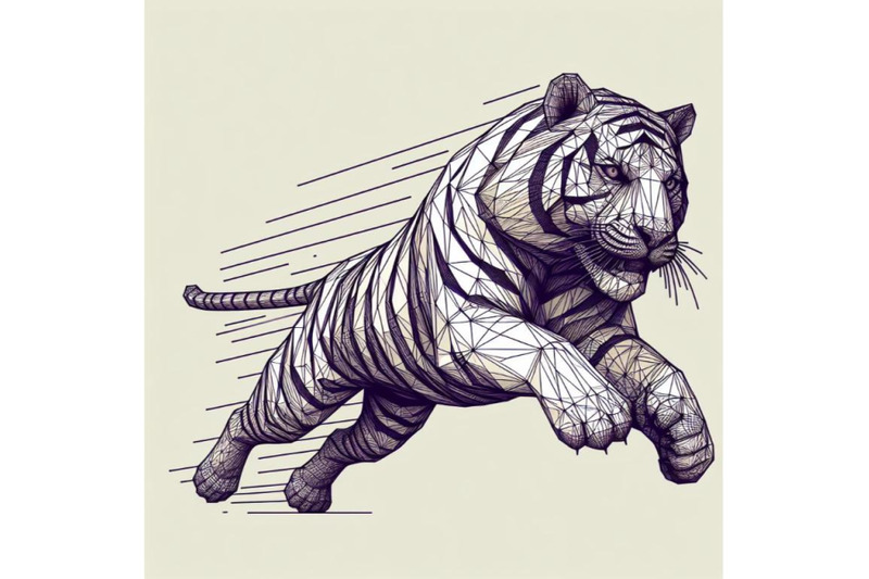 8-geometric-running-tiger-plygona-bundle