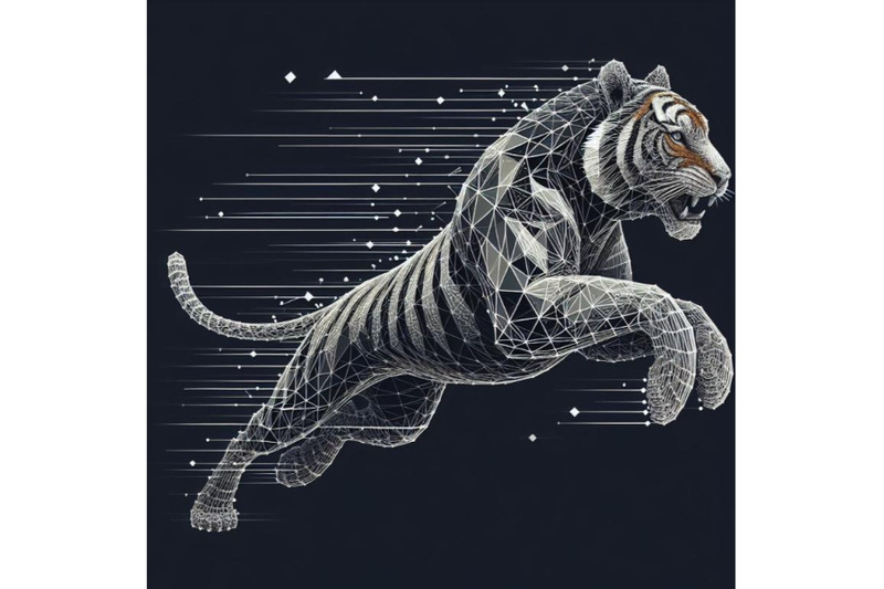 8-geometric-running-tiger-plygona-bundle