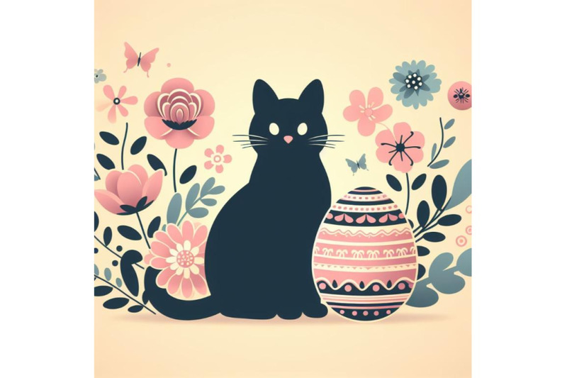 8-easter-cat-silhouette-with-flow-bundle