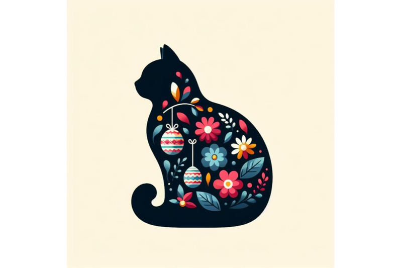 8-easter-cat-silhouette-with-flow-bundle