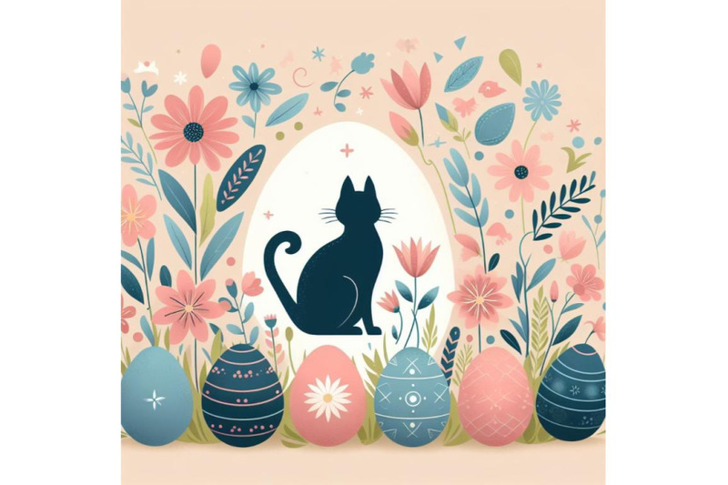 8-easter-cat-silhouette-with-flow-bundle