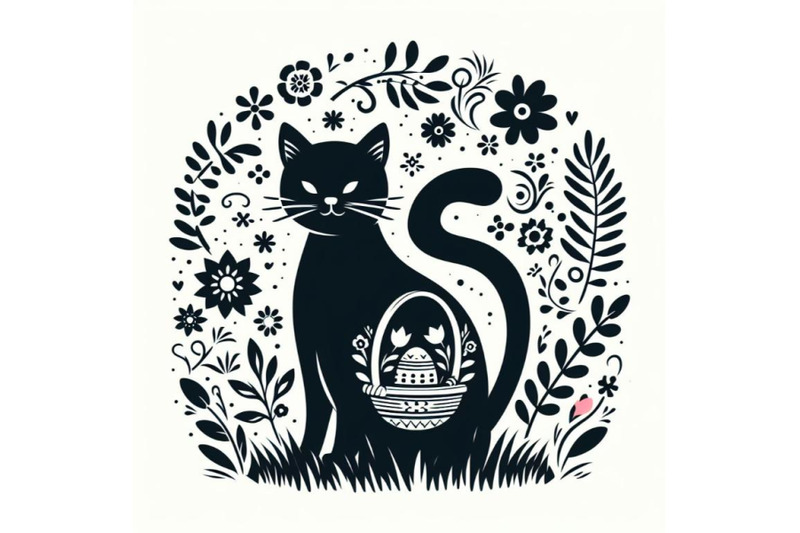 8-easter-cat-silhouette-with-flow-bundle