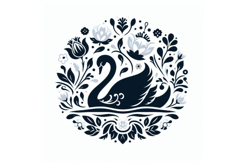 8-beautiful-swan-silhouette-with-bundle