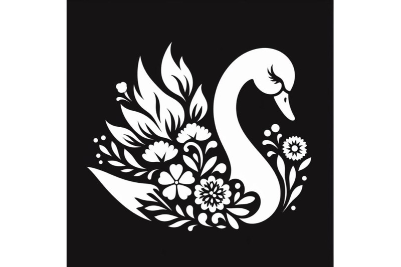 8-beautiful-swan-silhouette-with-bundle