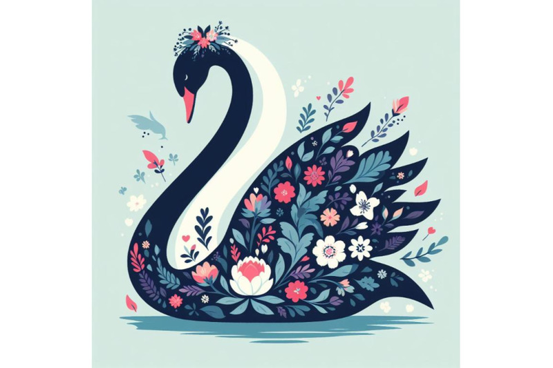 8-beautiful-swan-silhouette-with-bundle