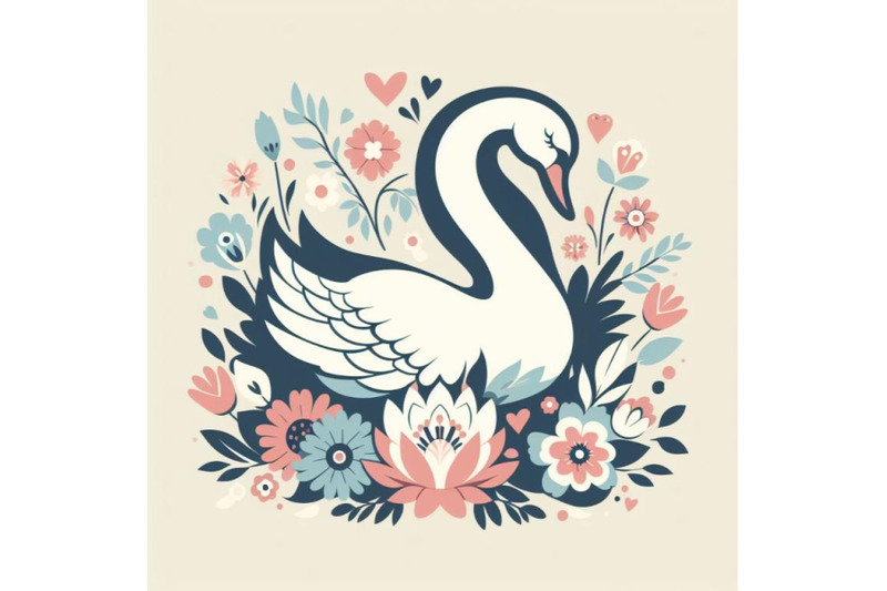 8-beautiful-swan-silhouette-with-bundle