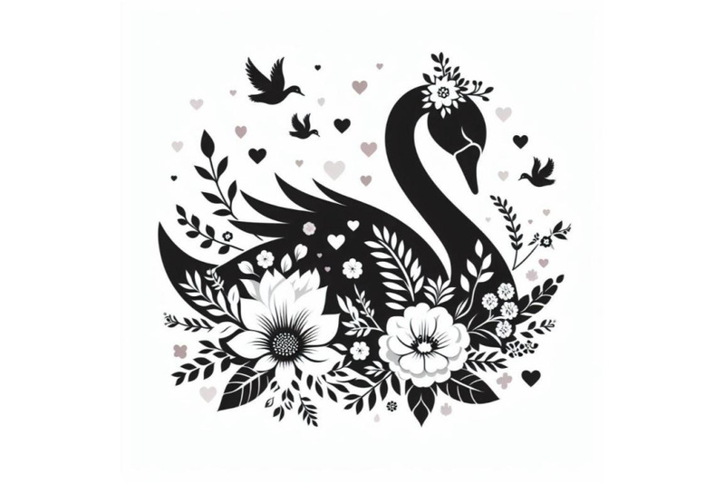 8-beautiful-swan-silhouette-with-bundle